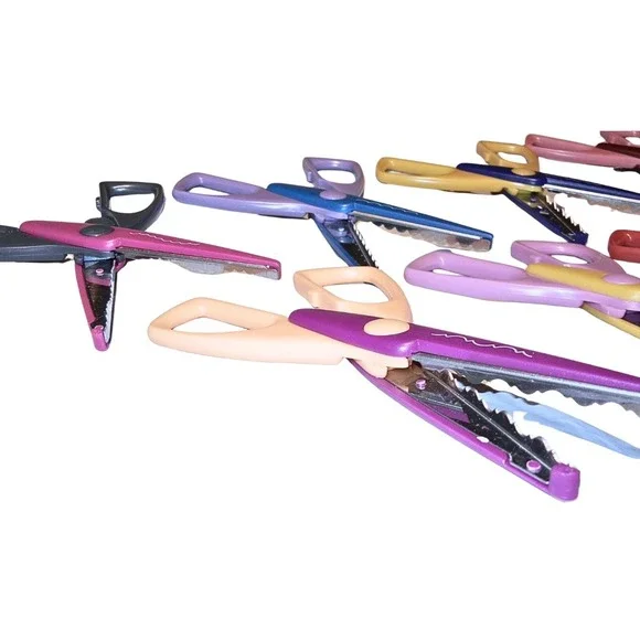 7 Pair Decorative Edge Craft Scissors Set Multi-Color Paper Edging Shears - Picture 4 of 9